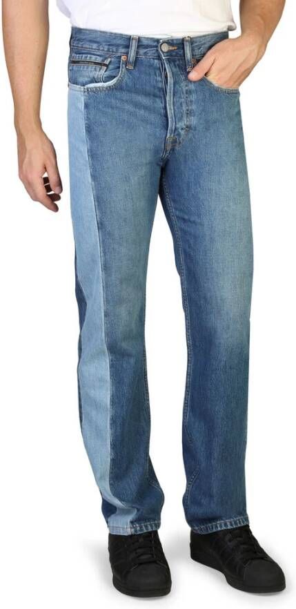 Calvin Klein Heren Regular Fit Jeans met Knoopsluiting Blue Heren
