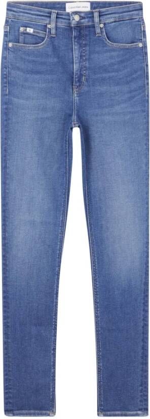 Calvin Klein Skinny fit jeans High rise skinny met lederen label aan de achterkant van de tailleband - Foto 3