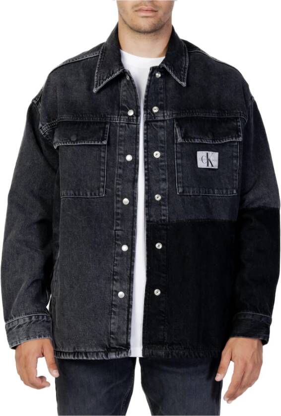 Calvin Klein Jeans Calvin Klein Black Men& Denim Jackets Zwart Heren