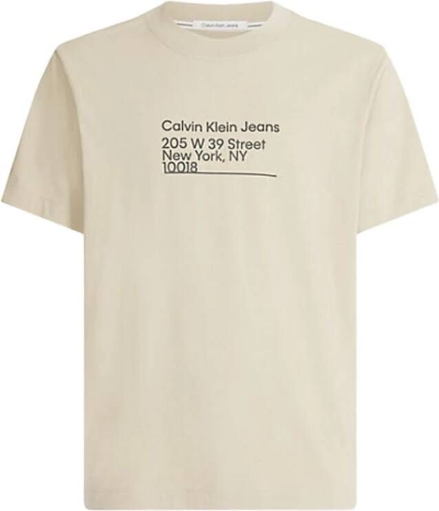 Calvin Klein Jeans CK Adres Logo Tee J30J322514pf2 Beige Heren