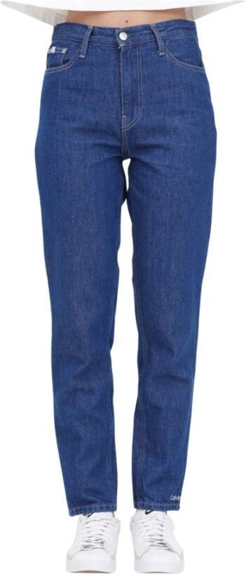 Calvin Klein Jeans Slim-fit Jeans Blauw Dames