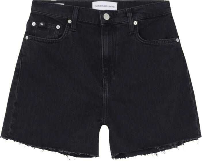 Calvin Klein Jeans Denim Shorts Zwart Dames
