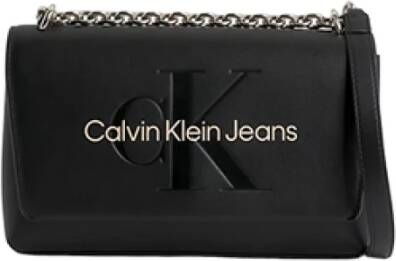Calvin Klein Jeans Eenvoudige Crossbody Tas met Kliksluiting Black Dames