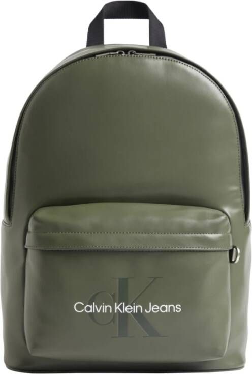 Calvin Klein Jeans Groene Monogram Campus Rugzak Green Heren