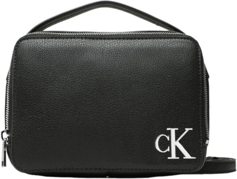 Calvin Klein Dames Crossbody Tas met Ritssluiting en Verstelbare Band Black Dames