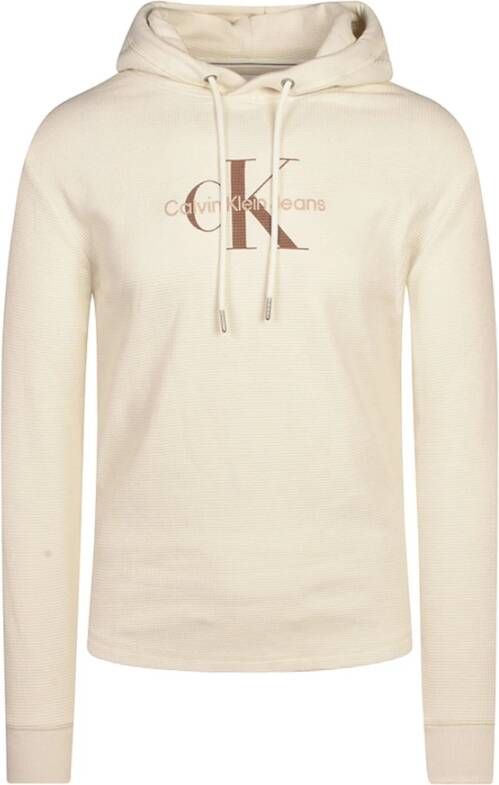 Calvin Klein Hoodie ARCHIVAL MONOLOGO WAFFLE HOODIE met een logo-opschrift op borsthoogte