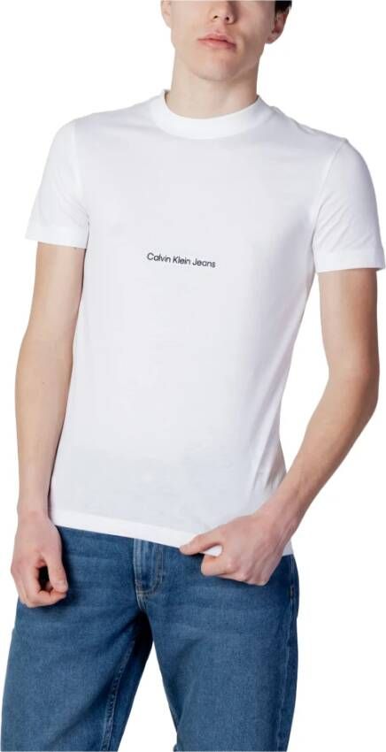 Calvin Klein Jeans Institutional TEE J30J322848Aci Wit Heren