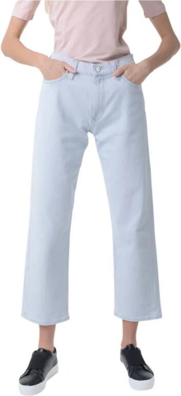 Calvin Klein Klassieke Twist Cropped Jeans Blue Dames