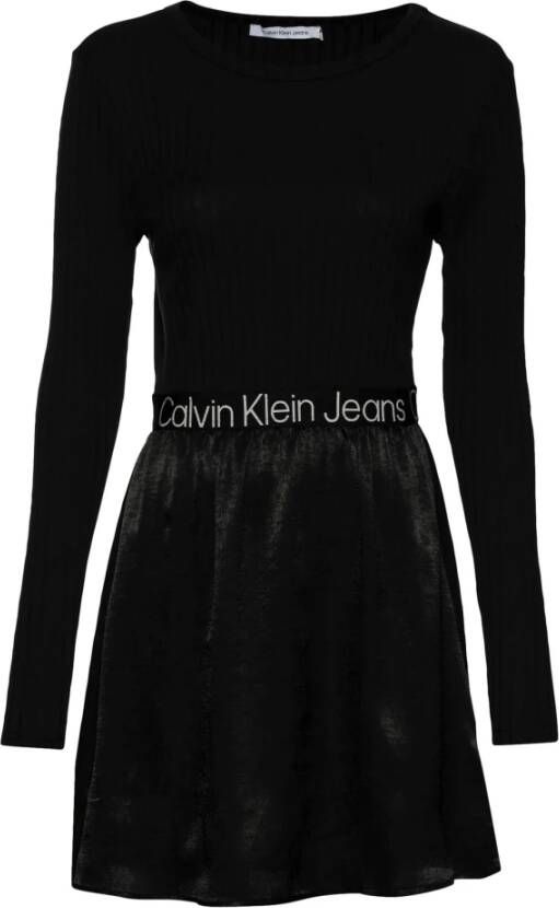 Calvin Klein Jeans Mini-jurk met logo in band model 'LOGO''