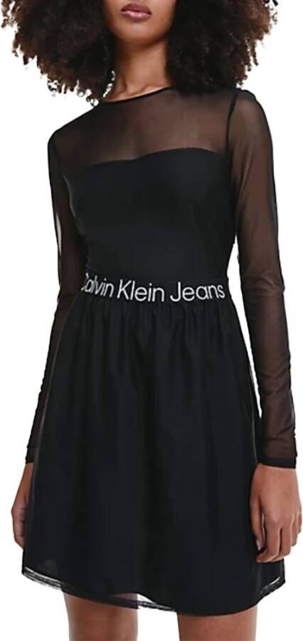 Calvin Klein Jeans Mesh Logo Elastic Dr J20J220350Beh Black Dames