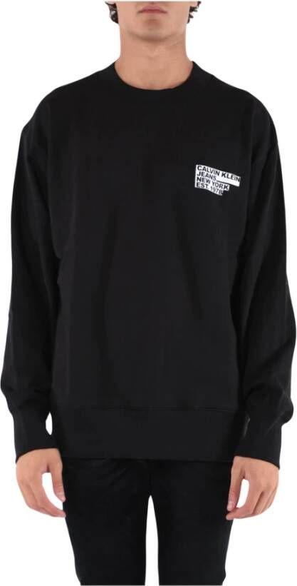 Calvin Klein Multi Connected Back Logo Sweatshirt Black Heren