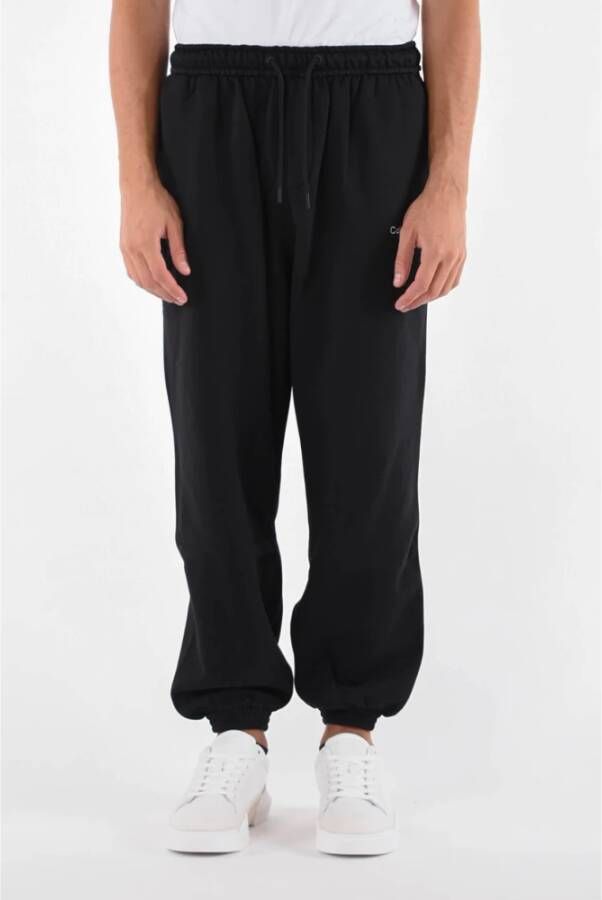Calvin Klein Jeans Logo Sweatpants met relaxte pasvorm Zwart Heren