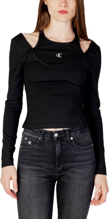 Calvin Klein Jeans Long Sleeve Tops Zwart Dames