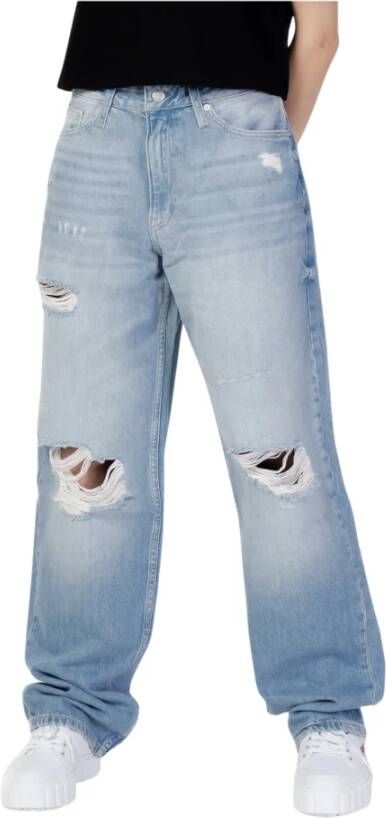 Calvin Klein Jeans Loose-fit Jeans Blauw Dames