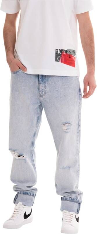 Calvin Klein Jeans Loose-fit Jeans Grijs Heren