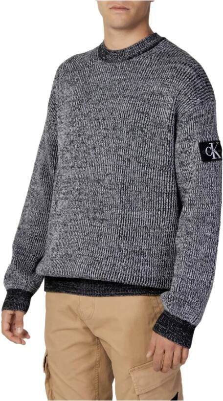 Calvin Klein Jeans Men& Black Knitwear Grijs Heren