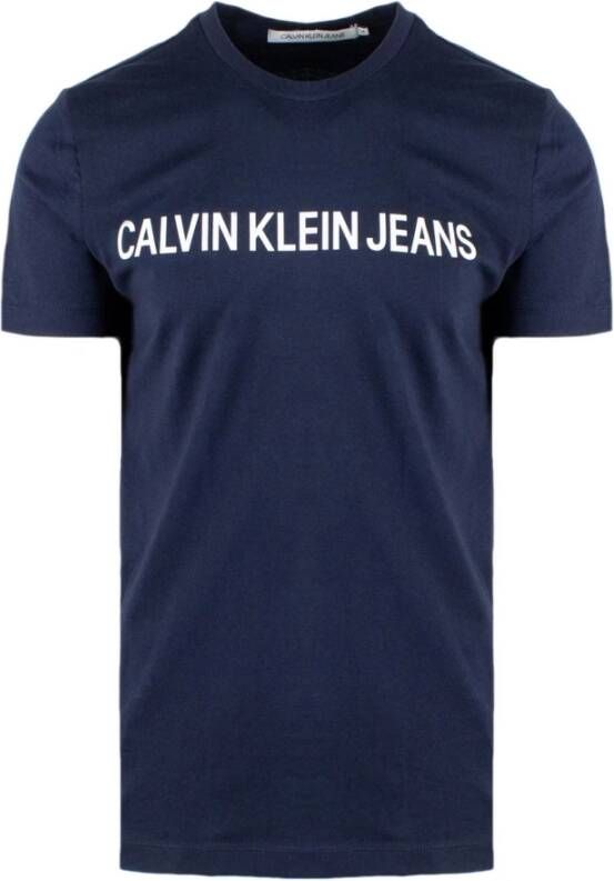 Calvin Klein Jeans Men& T-shirt Blauw Heren