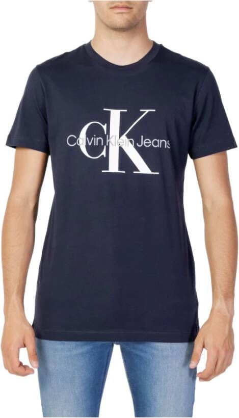 Calvin Klein Jeans Men T-shirt Blauw Heren