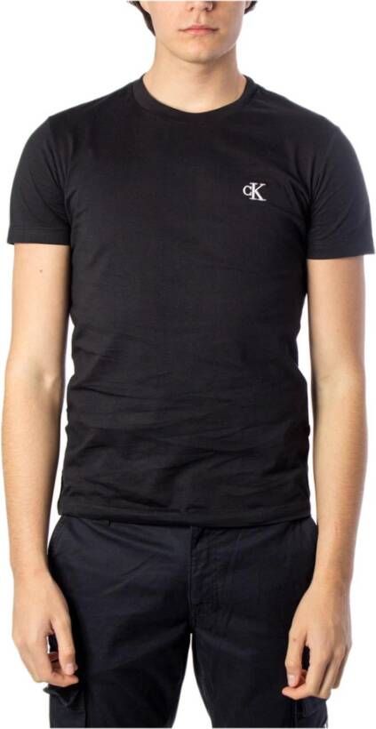 Calvin Klein Jeans Zwart Katoenen Heren T-Shirt Lente Zomer Collectie Black Heren - Foto 4