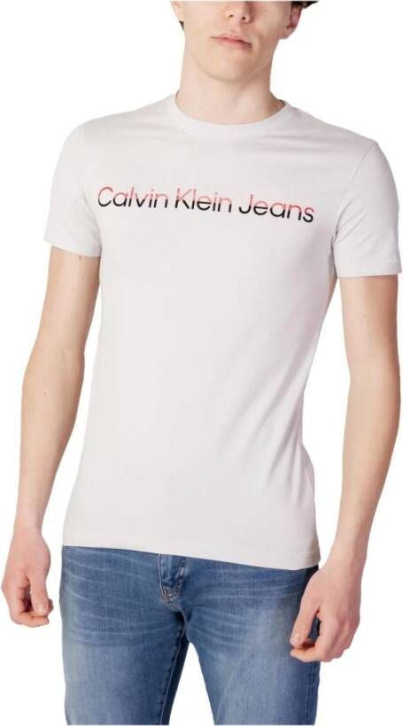 Calvin Klein Jeans Men's T-shirt Grijs Heren