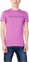 Calvin Klein Jeans Paarse Katoenen T-shirt met Logo Print Purple Heren - Thumbnail 2