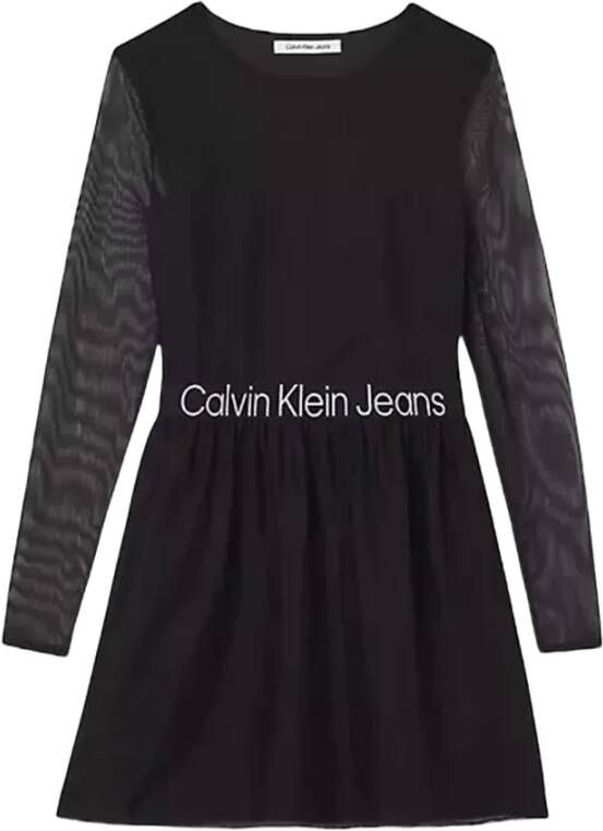 Calvin Klein Jeans Mesh Logo Elastic Dr J20J220350Beh Zwart Dames
