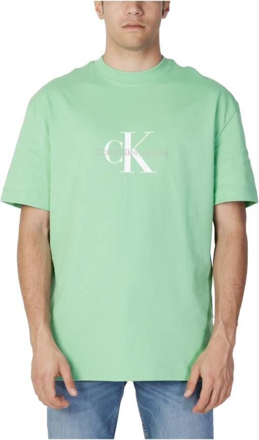 Calvin Klein Jeans Oversized T-shirt met extra brede schouders model 'MONOLOGO'