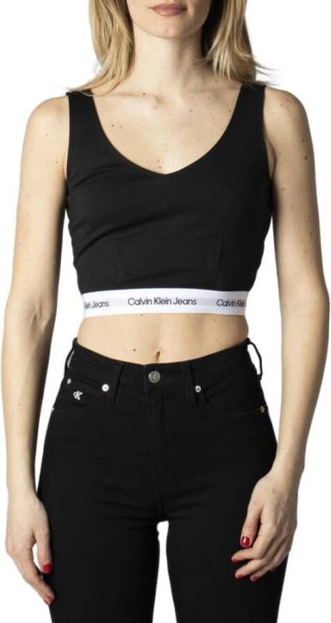Calvin Klein Jeans Mouwloze tops Zwart Dames