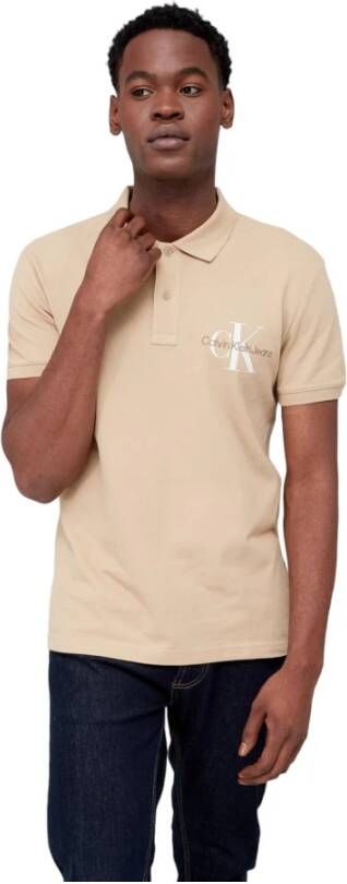 Calvin Klein Jeans Polo Shirts Beige Heren