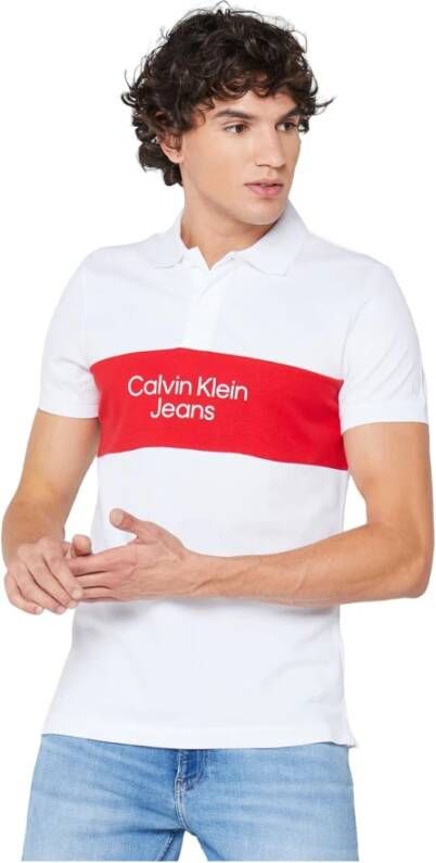 Calvin Klein Jeans Polo Shirts Wit Heren