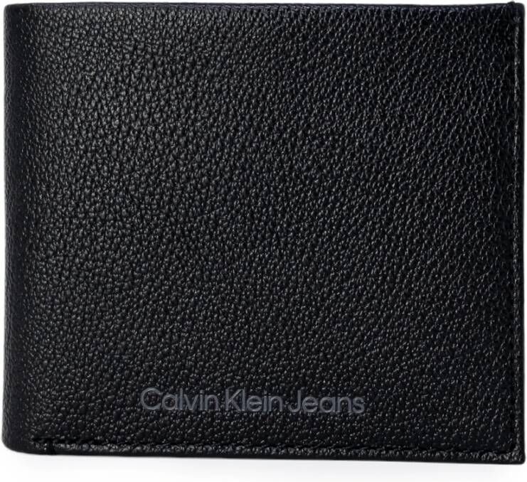 Calvin Klein Heren Leren Portemonnee met Creditcardhouder Black Heren