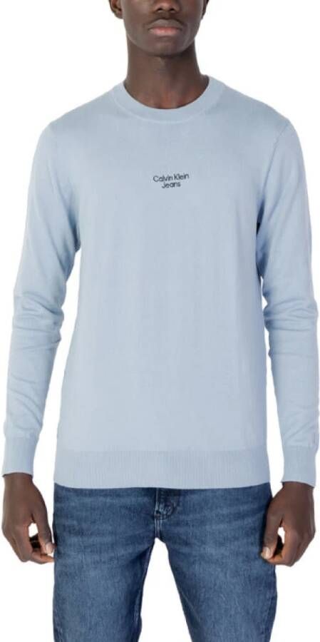Calvin Klein Jeans Heren Trui met Lange Mouwen in Lichtblauw Blue Heren - Foto 3