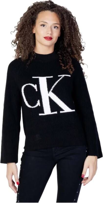 Calvin Klein Jeans Ronde hals gekweek Zwart Dames