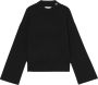 CALVIN KLEIN Dames Truien & Vesten Fluffy Wide Open Sleeves Sweater Zwart - Thumbnail 3