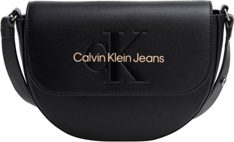 Calvin Klein Jeans Schoudertas met Verstelbare Band Zwart Dames