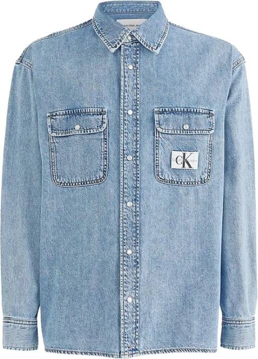 Calvin Klein Jeans Shirt Blauw Heren