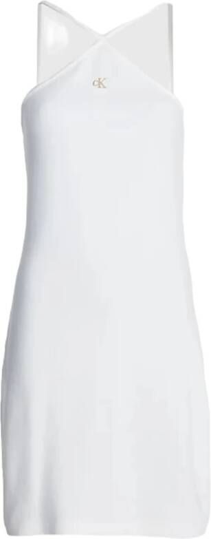 Calvin Klein Jeans Knielengte Jurk White Dames