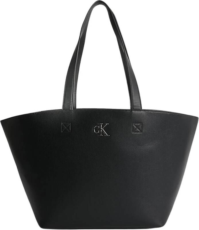 Calvin Klein Jeans Zwarte eenvoudige handtas voor dames Black Dames