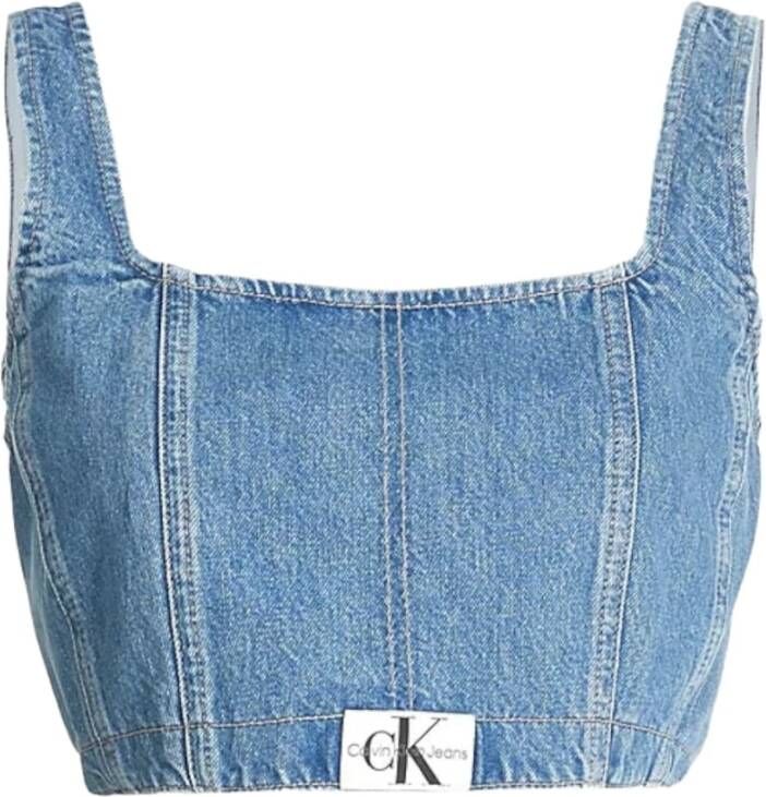 Calvin Klein Jeans Sleeveless Tops Blauw Dames