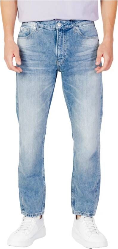 Calvin Klein Jeans Lichtblauwe katoenen jeans voor heren Blue Heren