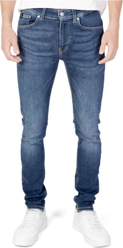 Calvin Klein Slim Fit Donkerblauwe Denim Jeans voor Heren Blauw Heren