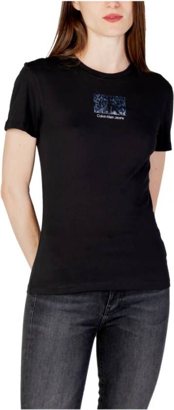Calvin Klein Jeans Slim Fit T-shirt voor dames Zwart Dames