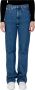 Calvin Klein Jeans Blauwe Katoenen Jeans met Rits en Knoopsluiting Blue Dames - Thumbnail 2