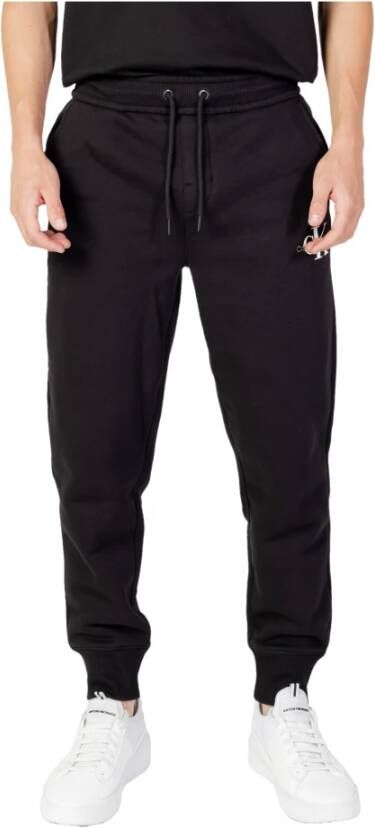 Calvin Klein Jeans Zwarte katoenen broek voor heren Black Heren