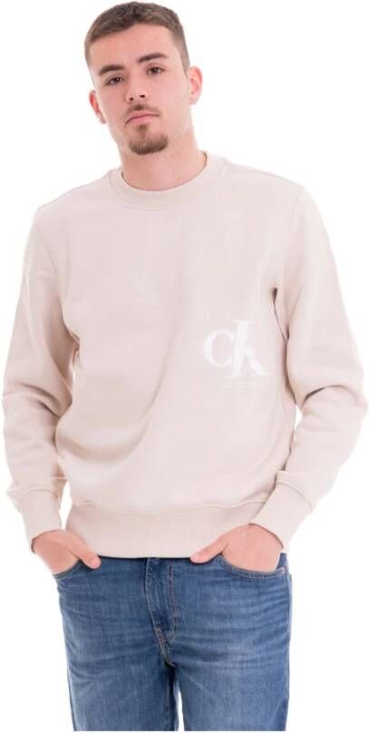Calvin Klein Jeans Sweatshirt Beige Heren