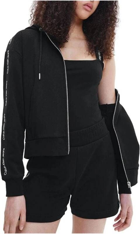 Calvin Klein Sweatvest LOGO TAPE ZIP-THROUGH met opvallende ck-logotape - Foto 4