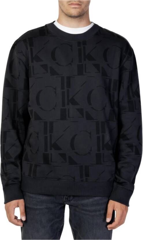 Calvin Klein Jeans Heren Langemouw Zwart Sweatshirt Black Heren