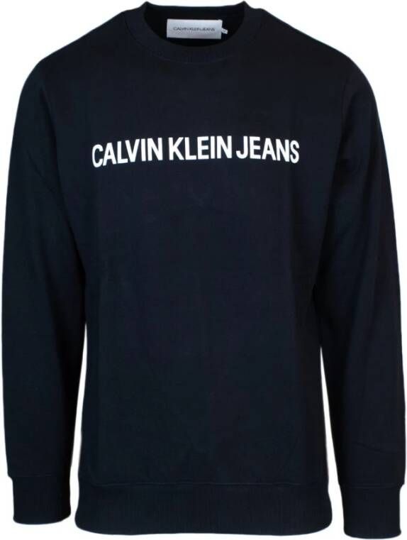 Calvin Klein Jeans Heren Sweatshirt zonder capuchon Black Heren