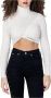 Calvin Klein Jeans Kort shirt met lange mouwen in gebreide look model 'WRAP' - Thumbnail 1