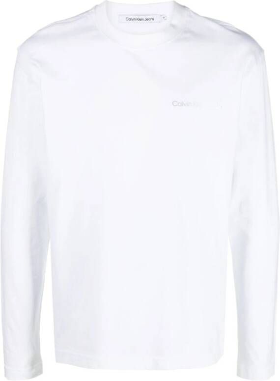 Calvin Klein Long Sleeve Tops White Heren